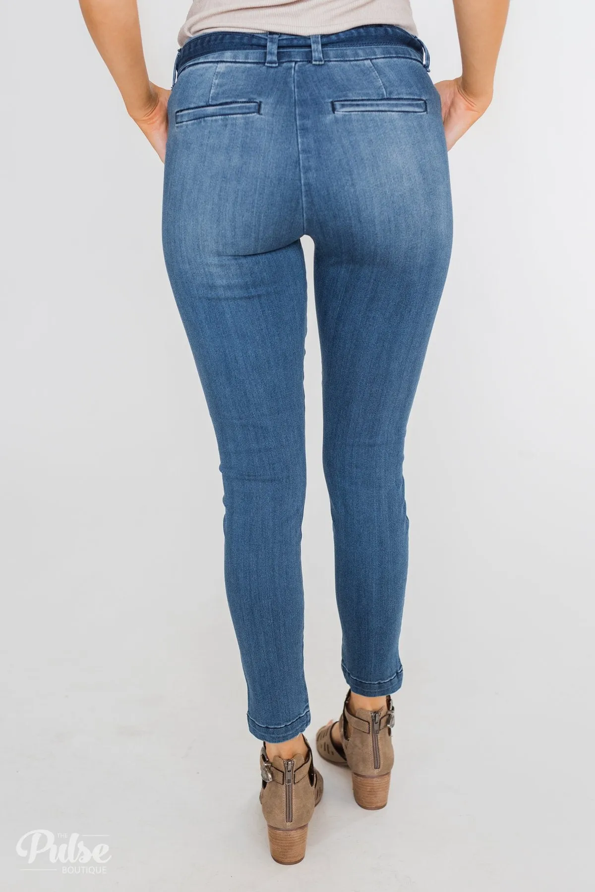 Celebrity Pink Belt Jeans- Prudence Wash