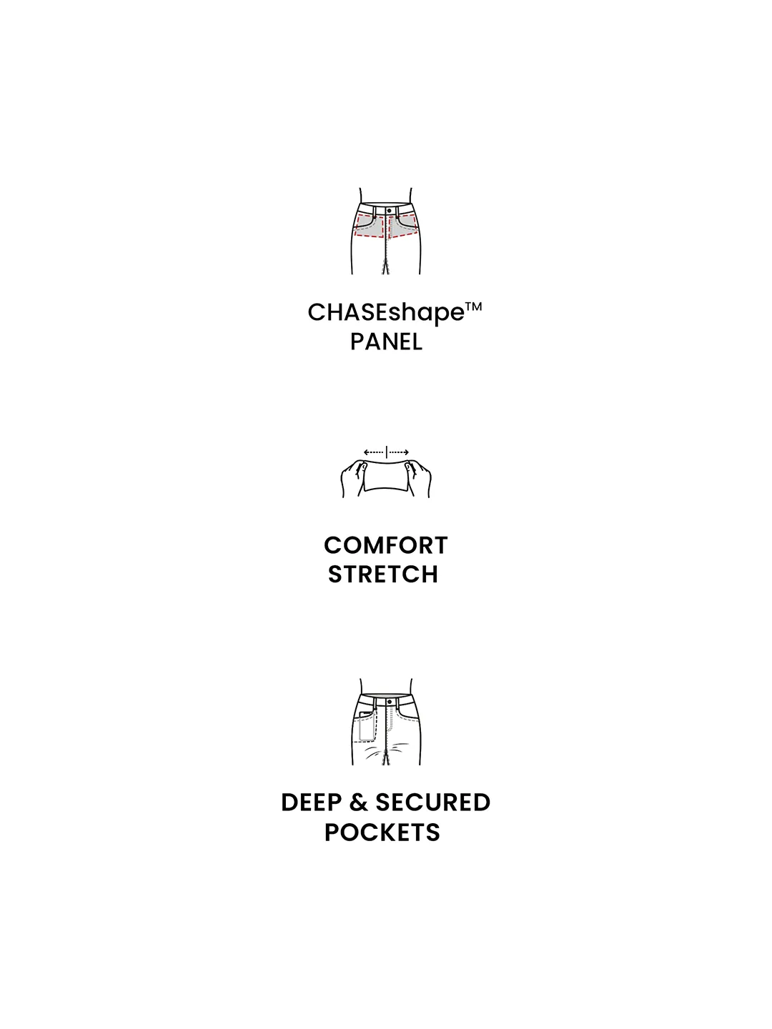 CHASEshape™ Navy-Blue Bootcut High-Rise Stretchable Denim Pull-Up Jeans