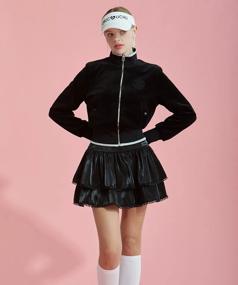 CHUCUCHU Pearl Cancan Skirt - Black