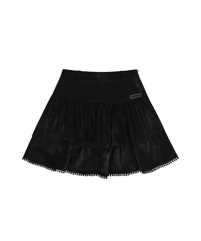 CHUCUCHU Pearl Cancan Skirt - Black