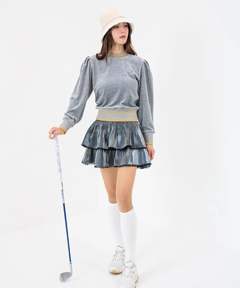 CHUCUCHU Pearl Cancan Skirt - Silver