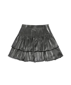 CHUCUCHU Pearl Cancan Skirt - Silver