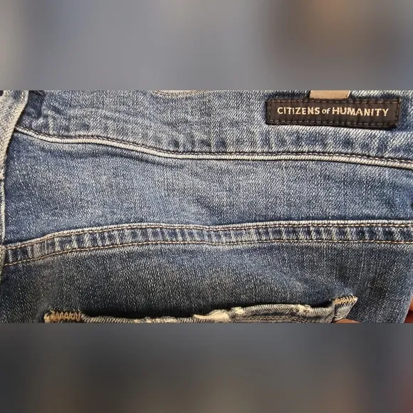 CITIZENS OF HUMANITY Agnes Crop Mid Rise Slim Straight Jeans Women's Size 27