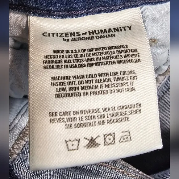 CITIZENS OF HUMANITY Agnes Crop Mid Rise Slim Straight Jeans Women's Size 27