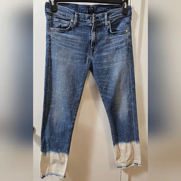 CITIZENS OF HUMANITY Agnes Crop Mid Rise Slim Straight Jeans Women's Size 27