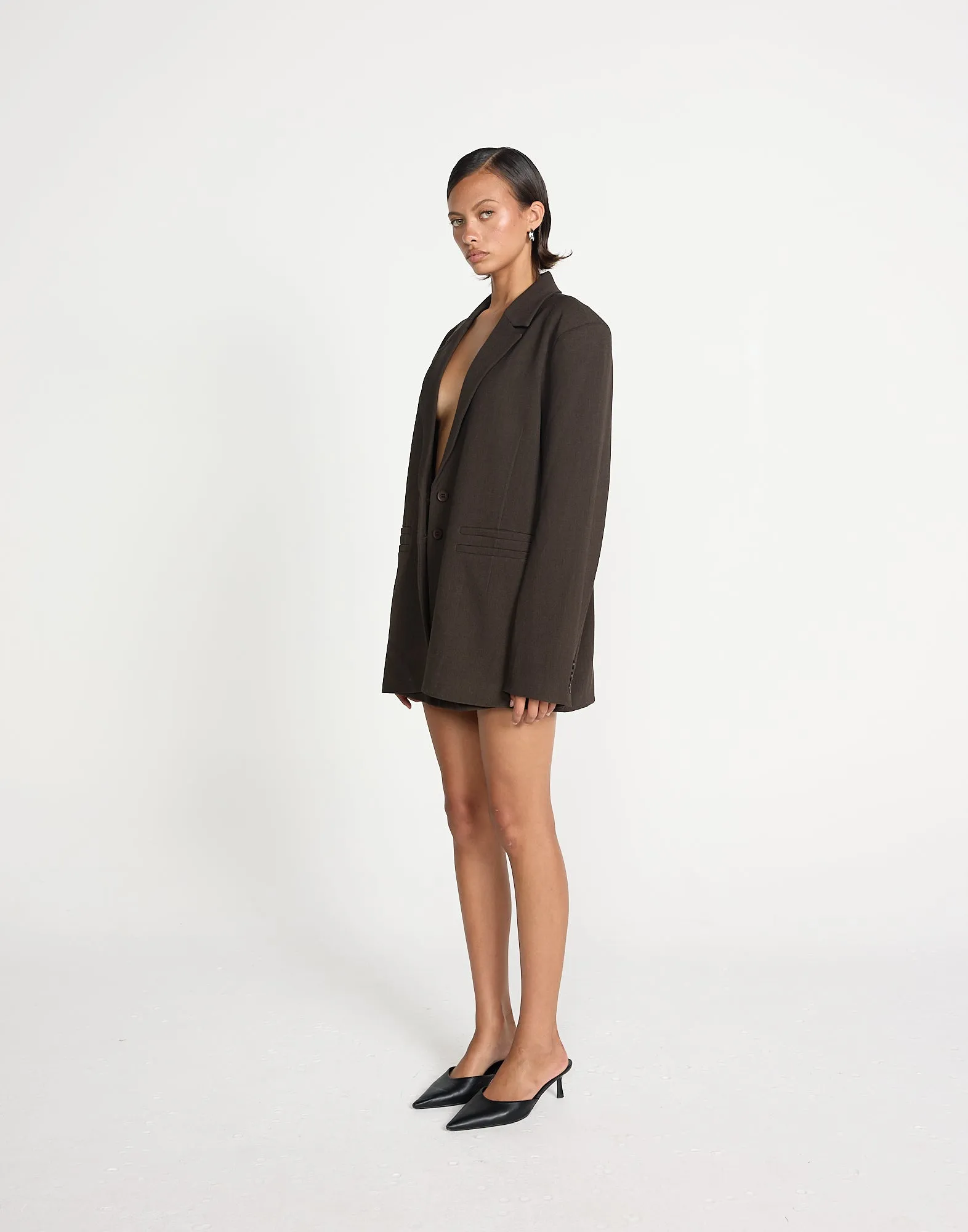 Clarke Blazer (Choc Texture)