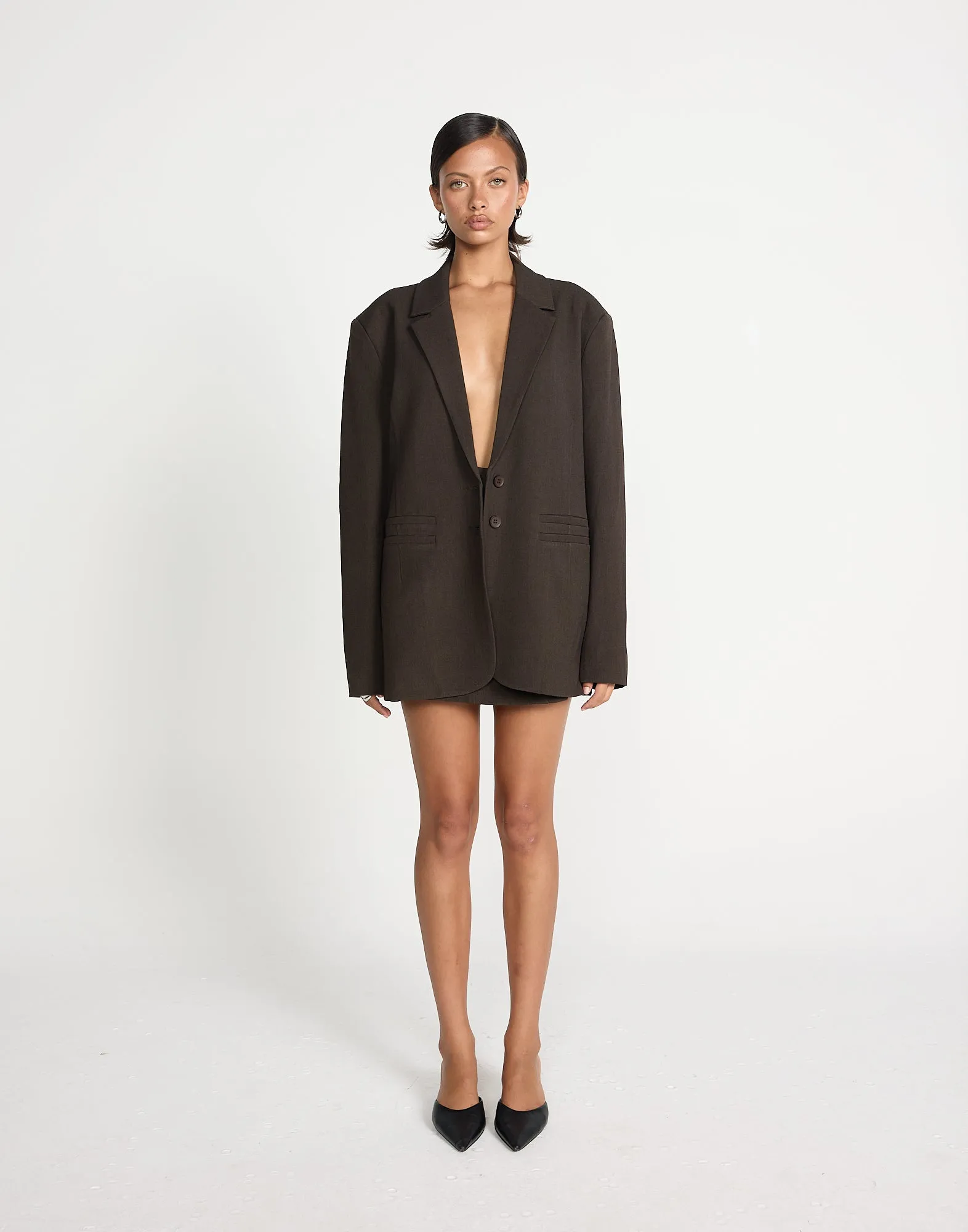 Clarke Blazer (Choc Texture)