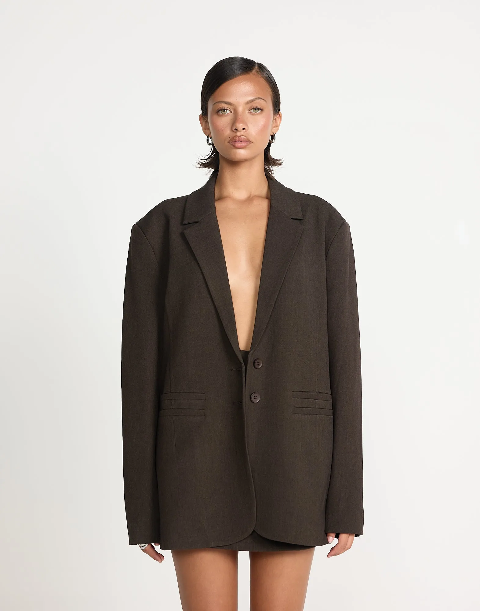 Clarke Blazer (Choc Texture)