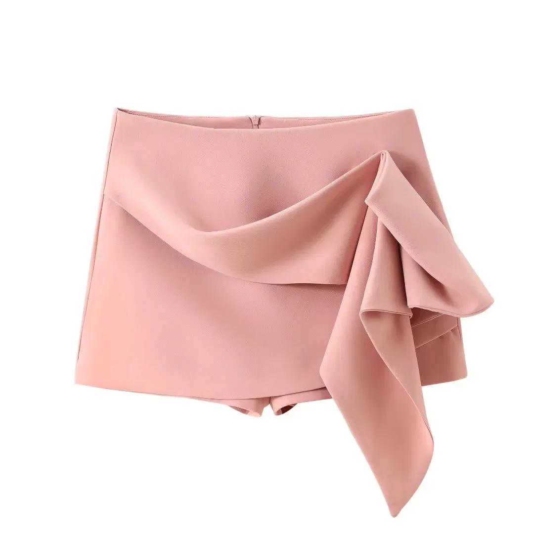 cold weather outfits JazzHer 2024 Spring Summer Solid Office Lady Suits Fashion Shrug Single Breasted Blazers Short Slim Vests Pleat Mini Short Skirts