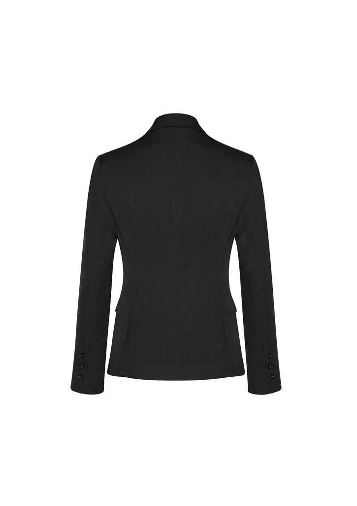 Comfort Wool Stretch Womens Two Button Mid Length Jacket (BZ-64019)