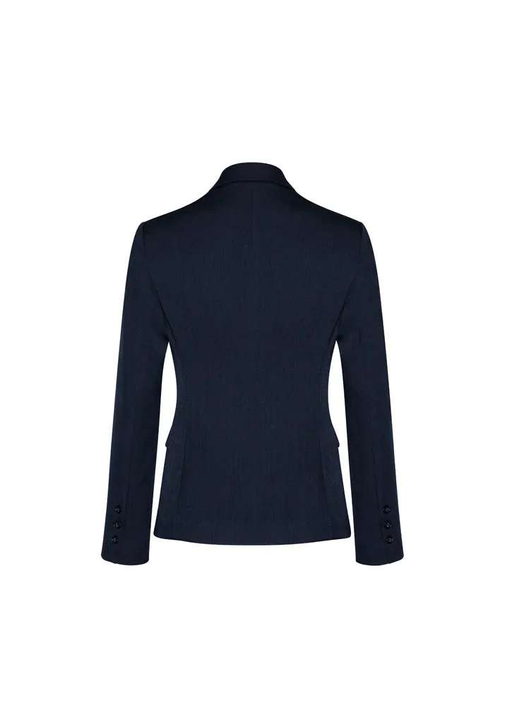 Comfort Wool Stretch Womens Two Button Mid Length Jacket (BZ-64019)