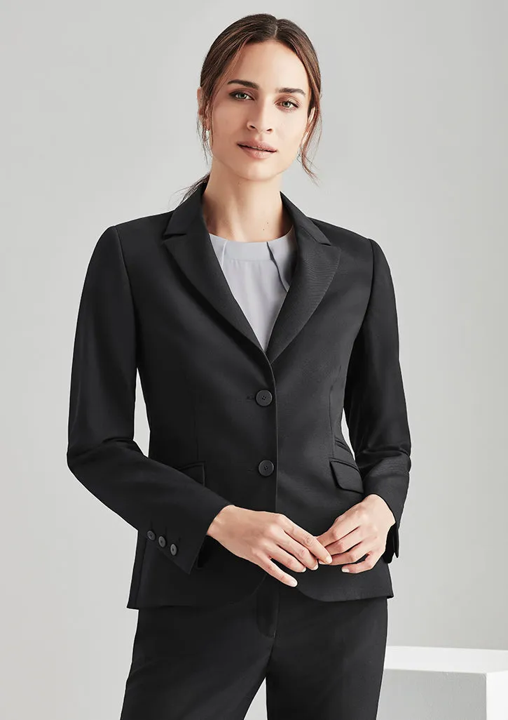 Comfort Wool Stretch Womens Two Button Mid Length Jacket (BZ-64019)