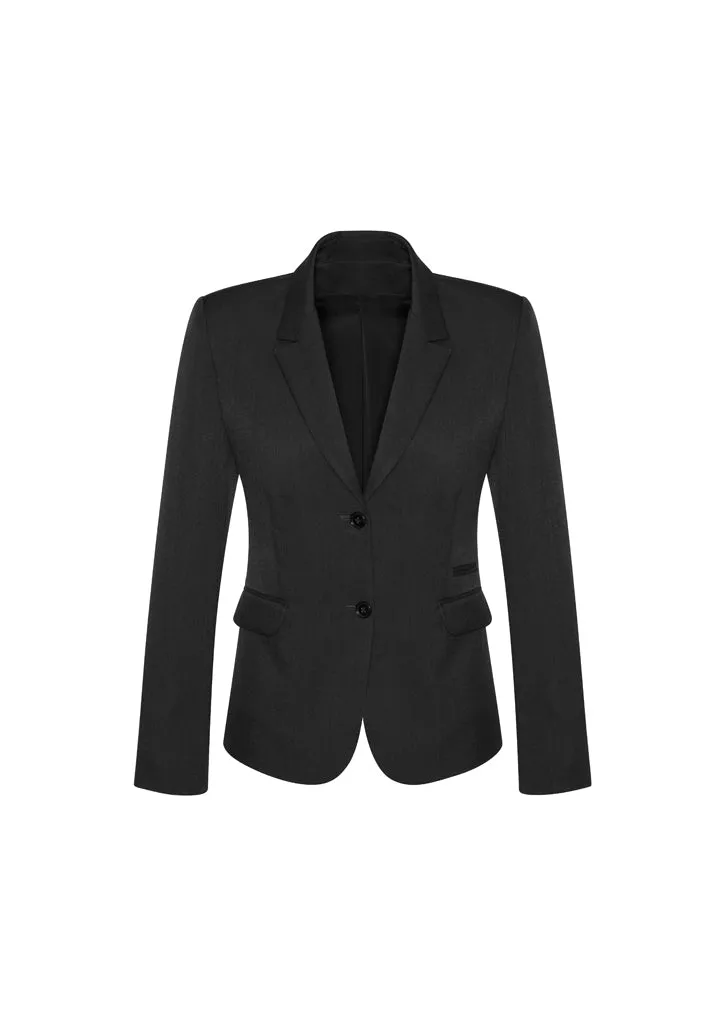 Comfort Wool Stretch Womens Two Button Mid Length Jacket (BZ-64019)