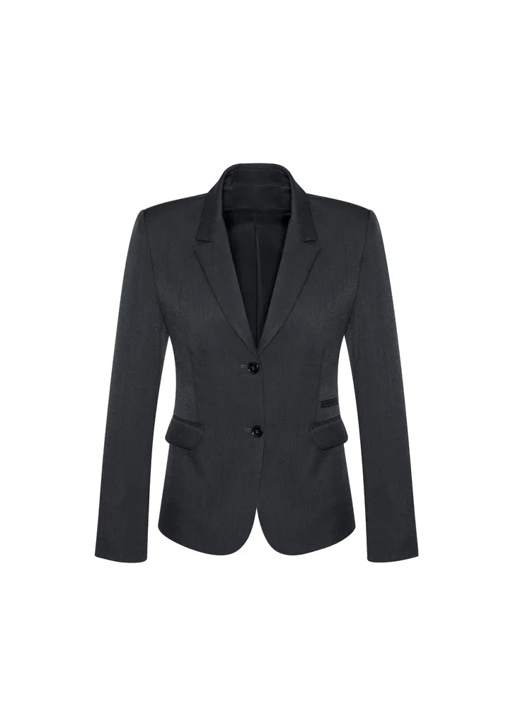 Comfort Wool Stretch Womens Two Button Mid Length Jacket (BZ-64019)