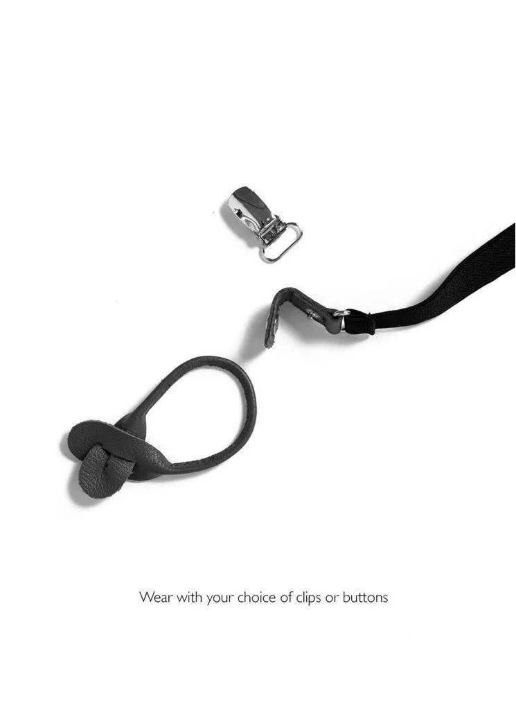 Cool Steel - Skinny Grey Suspenders