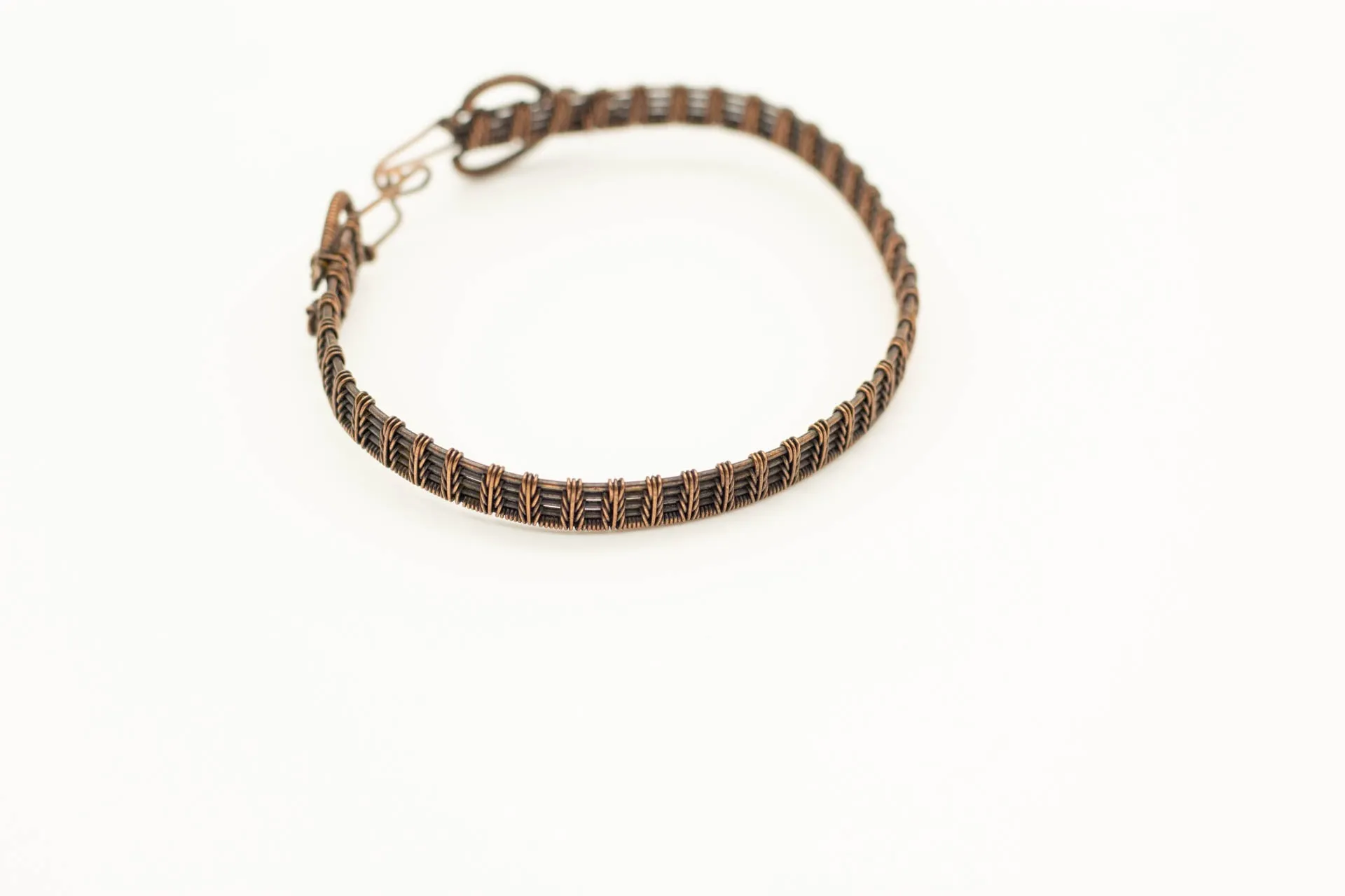 Copper "Fern" Weave Bracelet