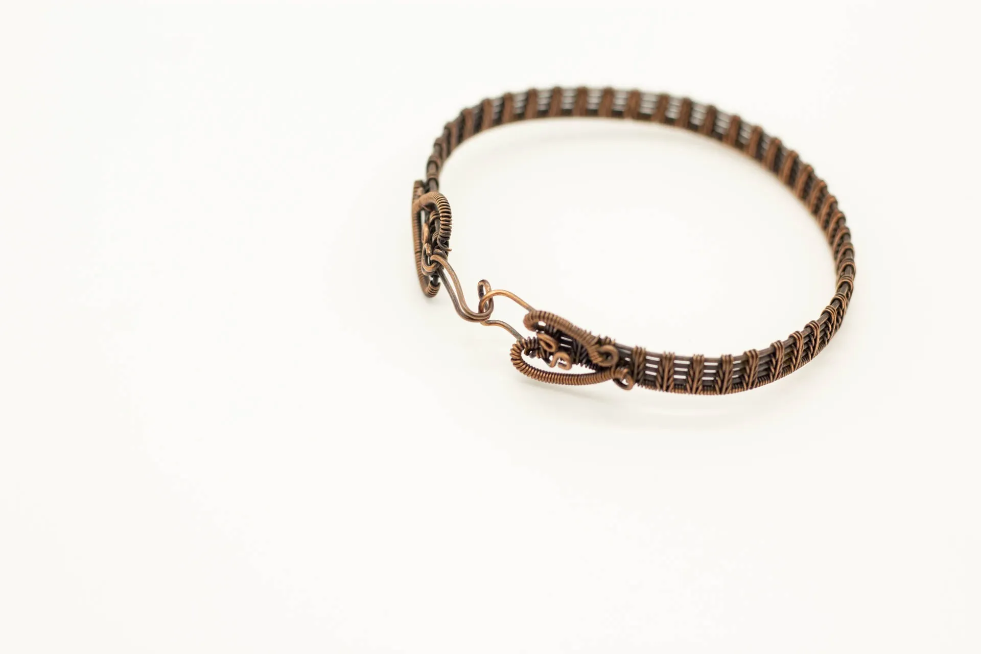 Copper "Fern" Weave Bracelet