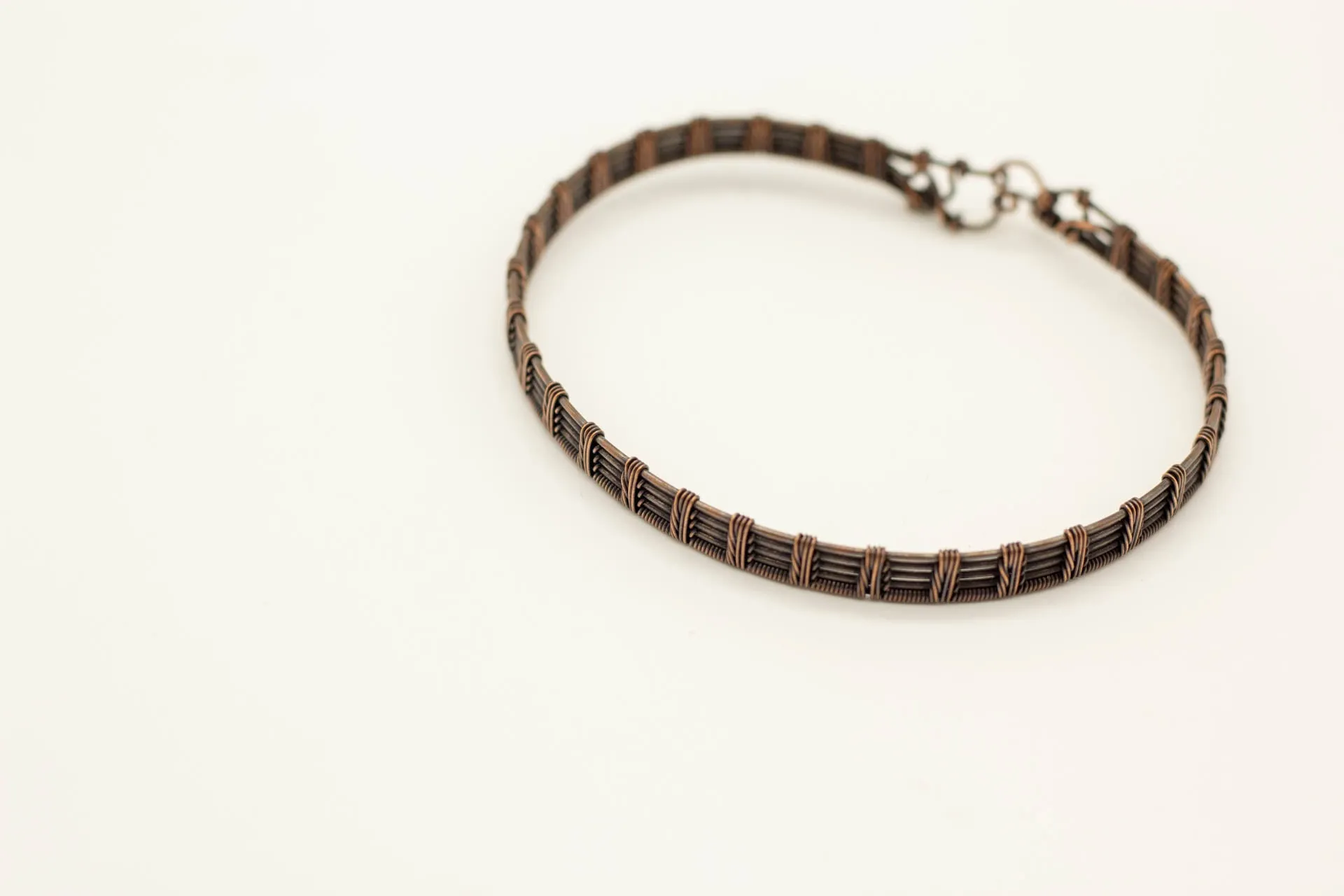 Copper "Fern" Weave Bracelet