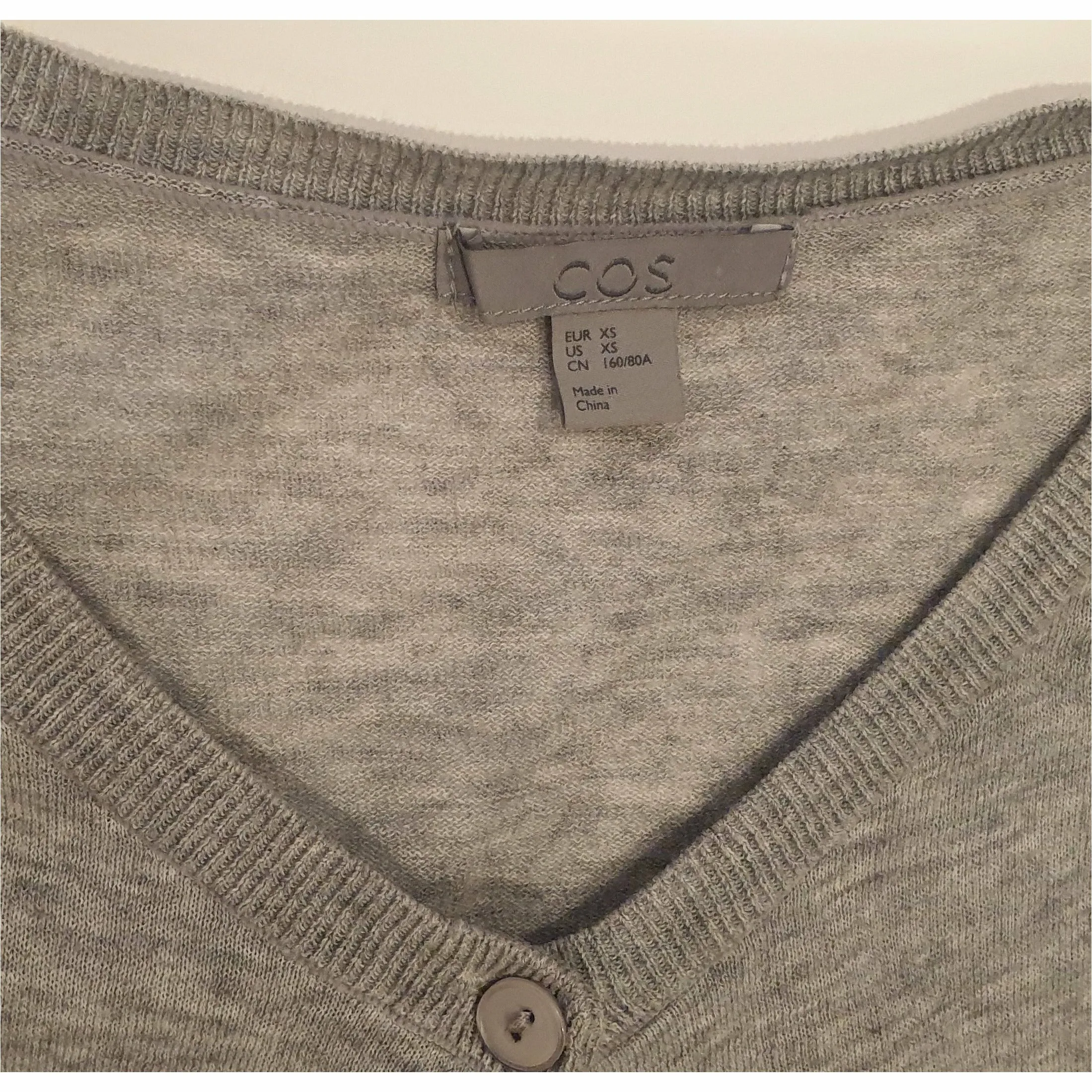 Cos grey cardigan size XS (best fits 6-8)