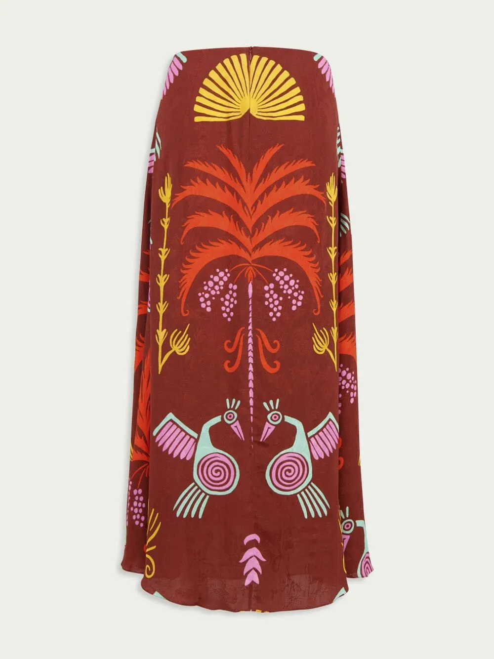 Cosmogony Tobacco Candente Midi Skirt