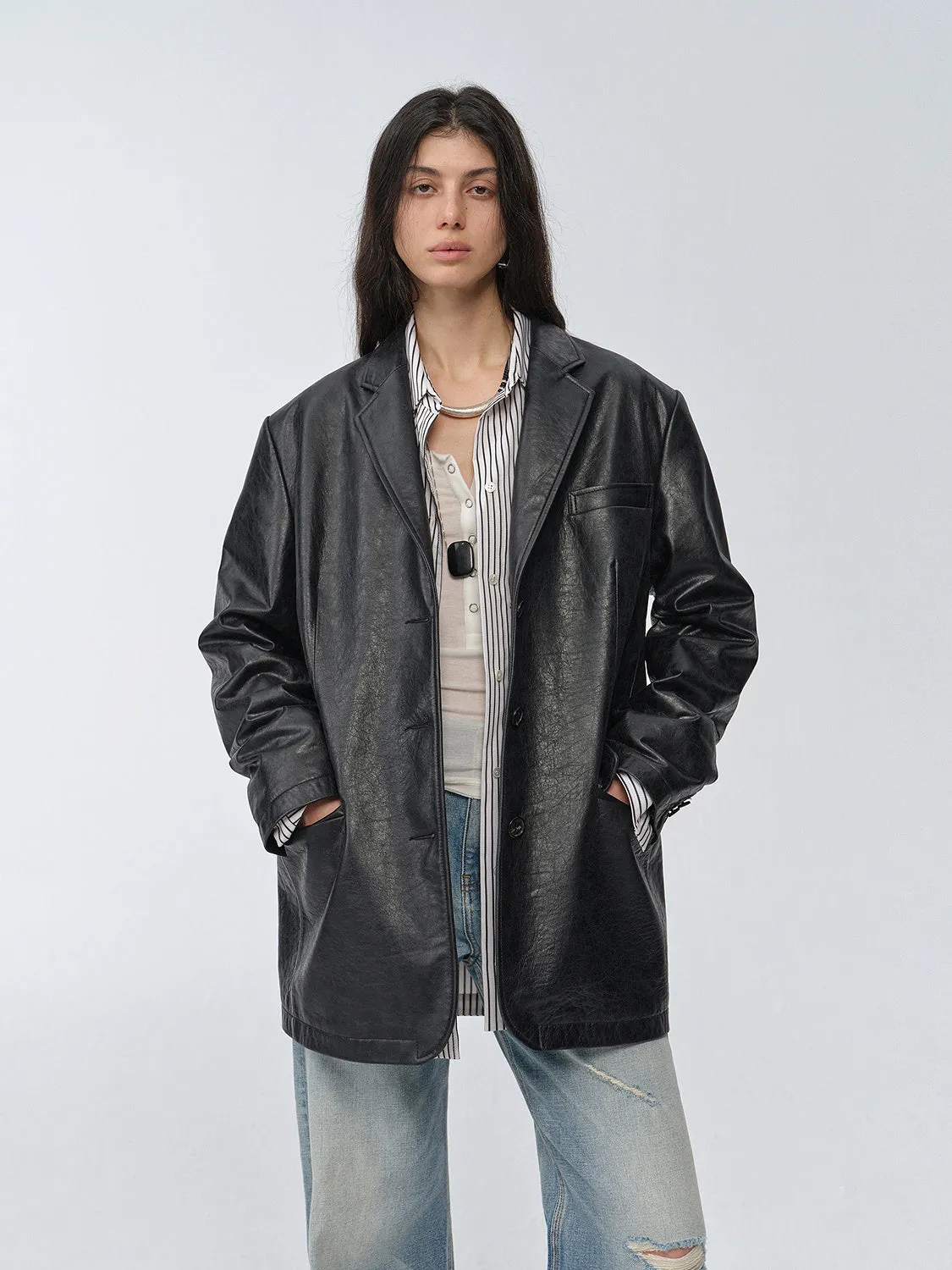 Cowhide Leather Jacket