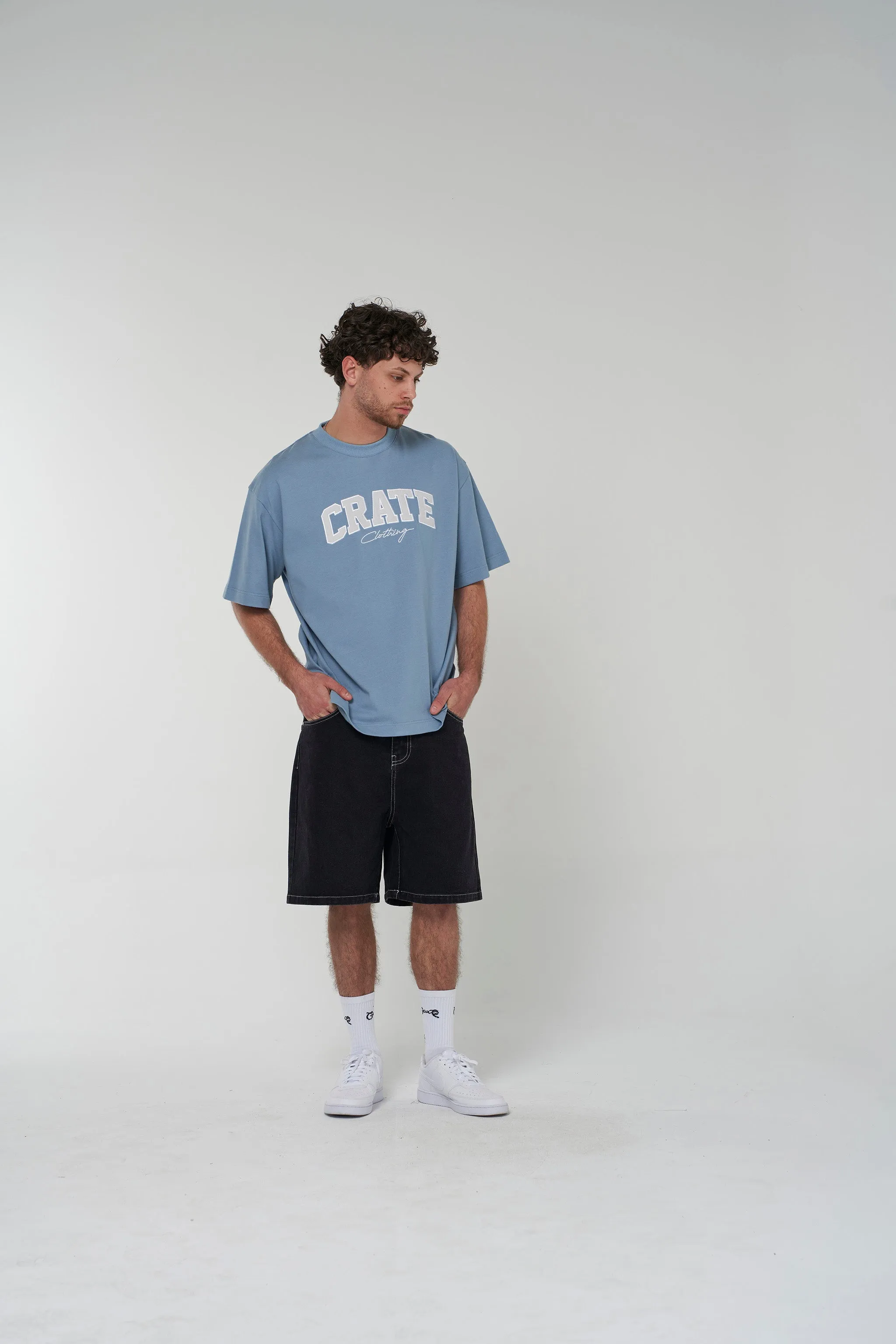CRATE VARSITY BOX FIT T-SHIRT