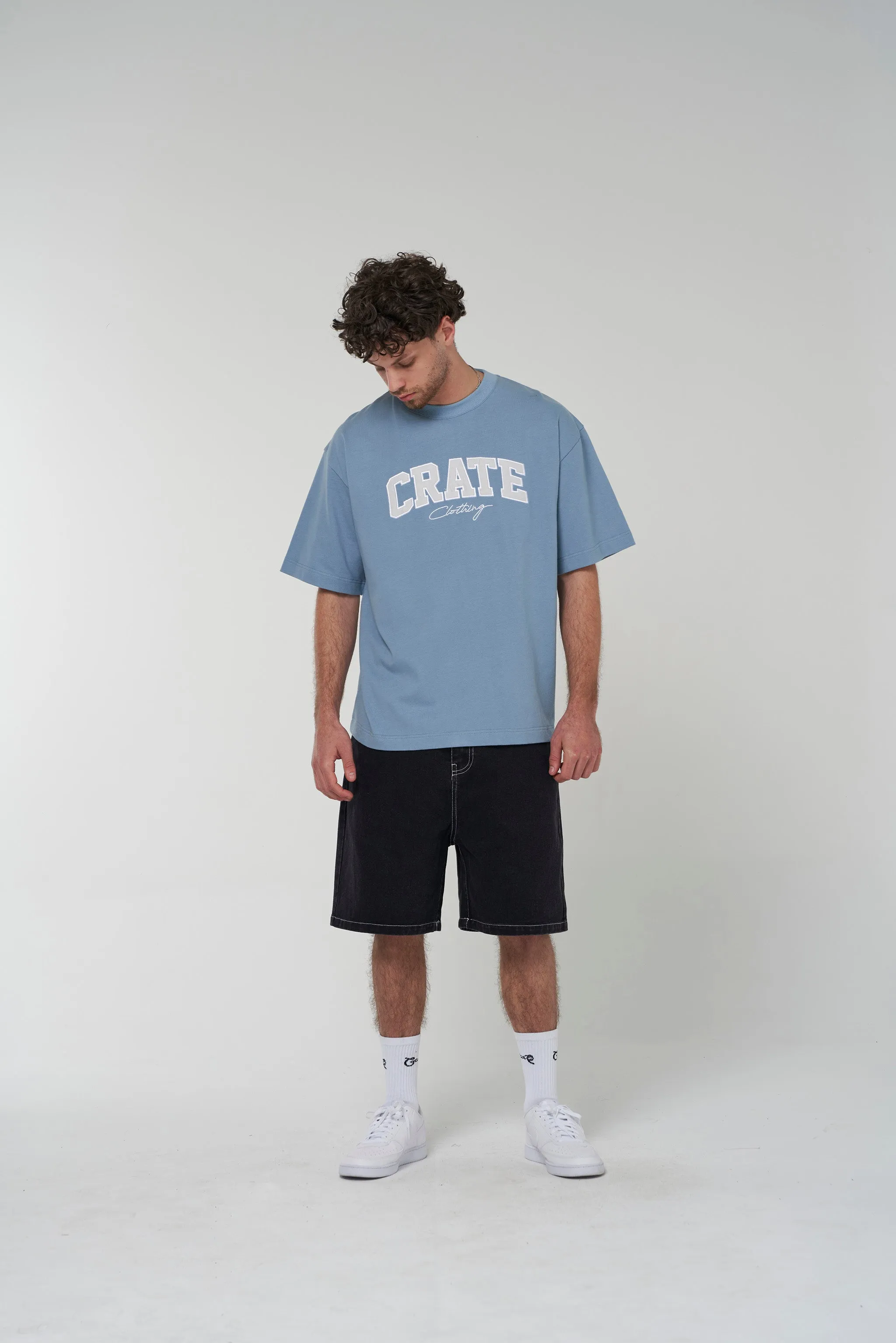 CRATE VARSITY BOX FIT T-SHIRT