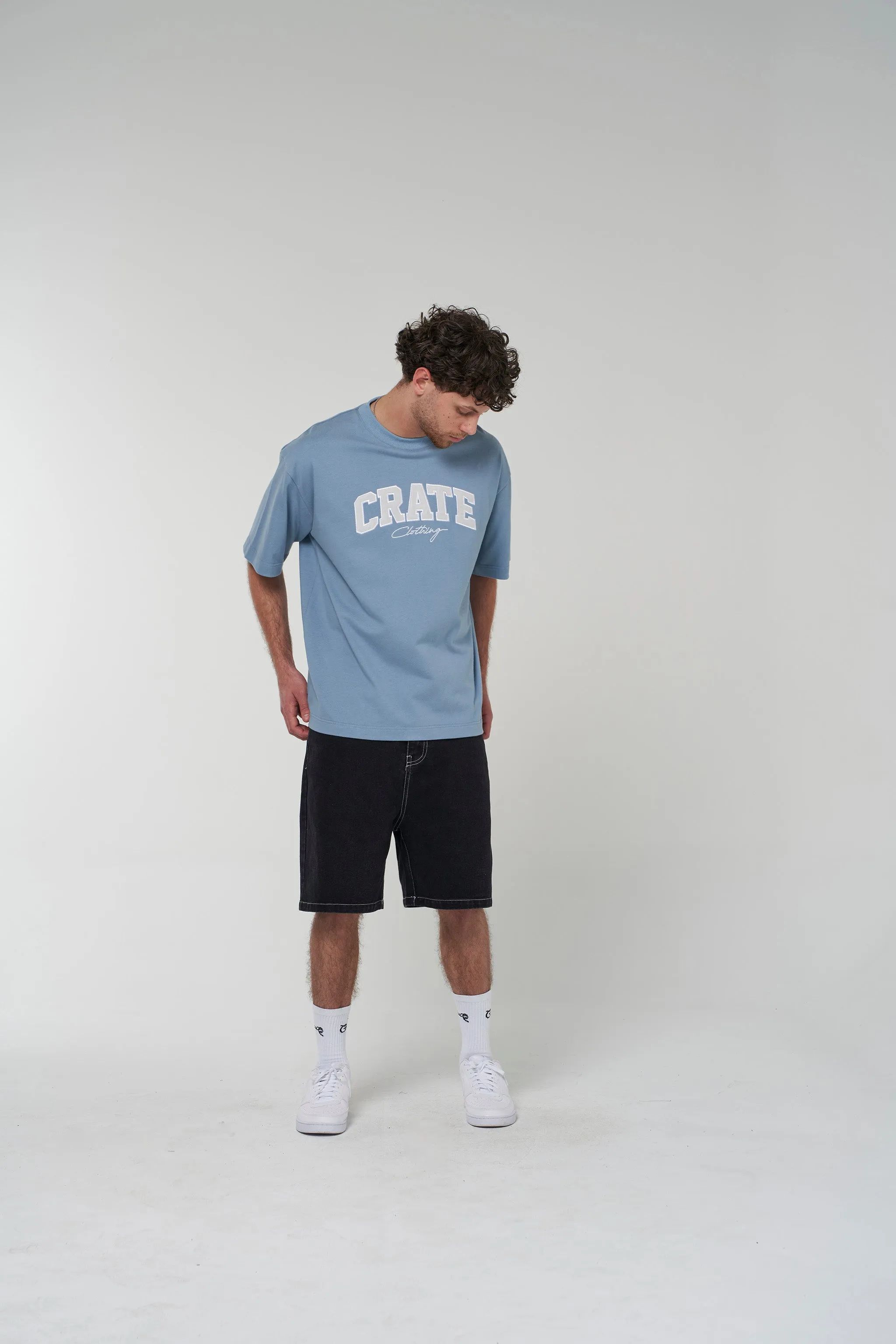 CRATE VARSITY BOX FIT T-SHIRT