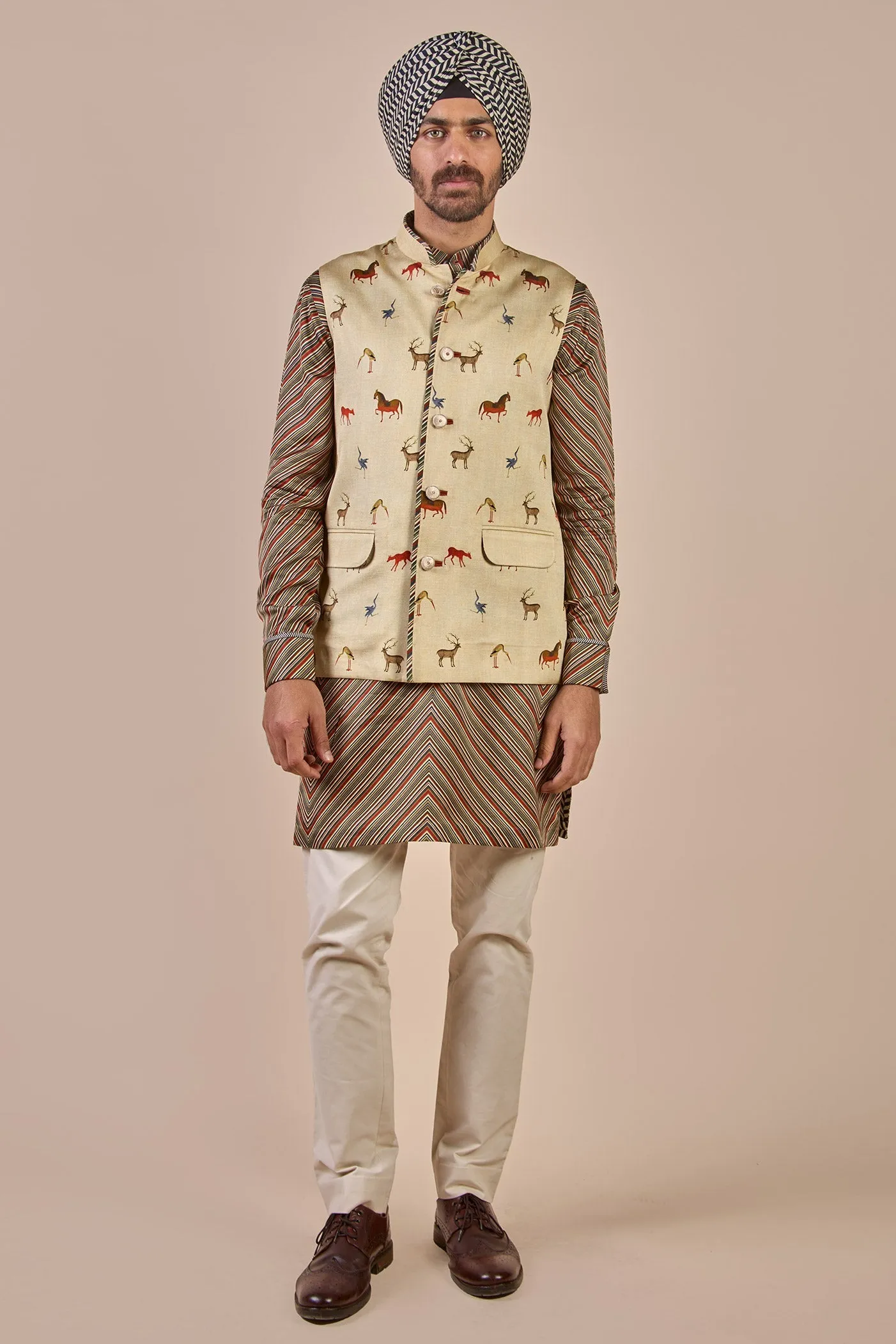 Creme Ivory Nehru Jacket