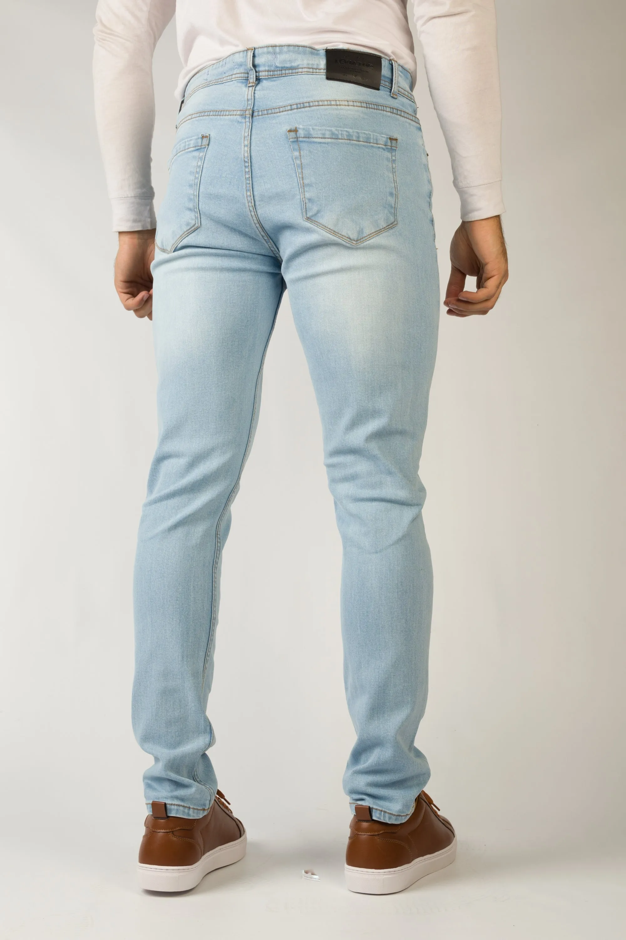 Cropped Fit Sky Blue Jeans