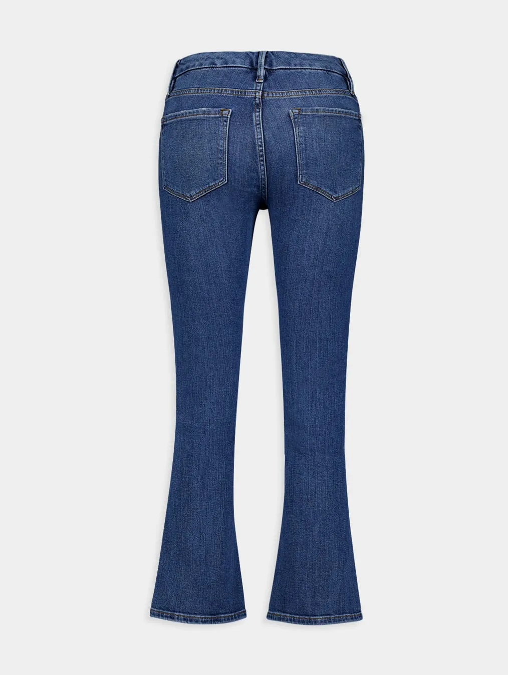 Cropped-Leg Flared Jeans