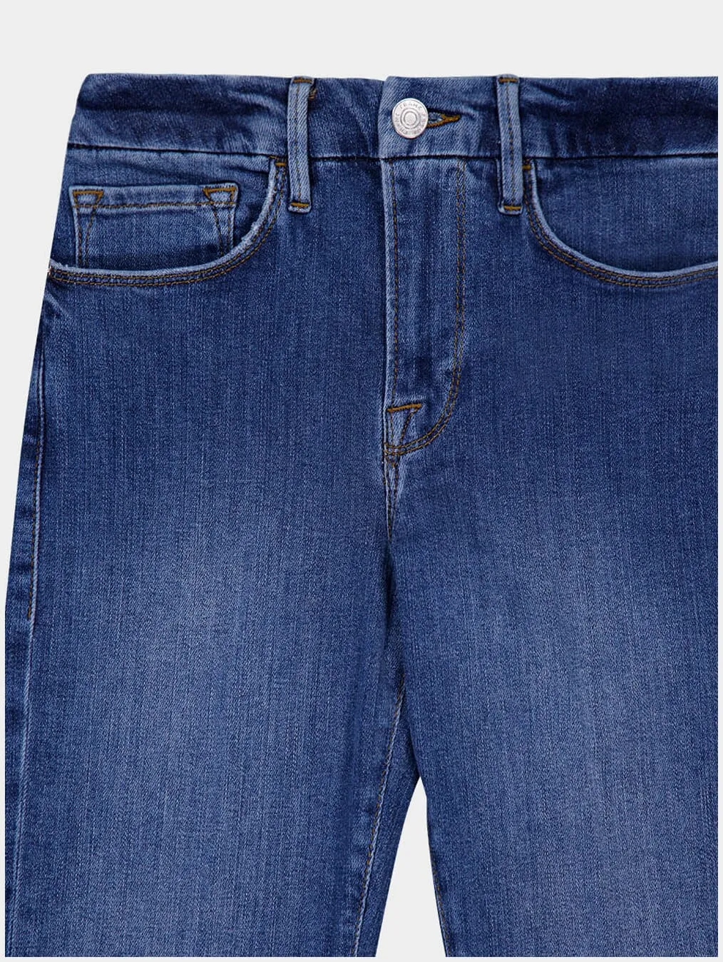 Cropped-Leg Flared Jeans