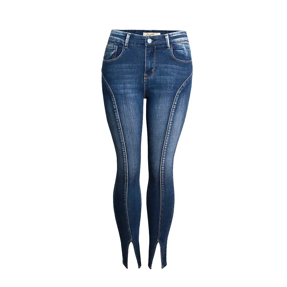 Cropped Split Leg Skinny Jeans