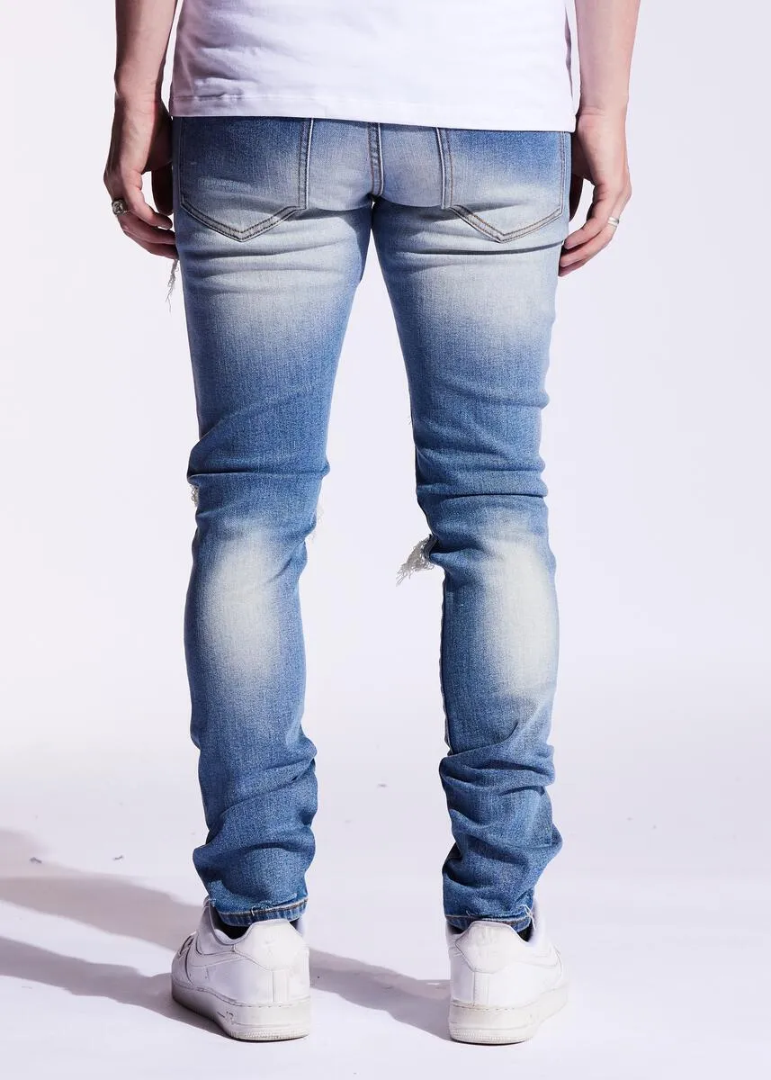 CRYSP LEO DENIM - BLUE PAISLEY