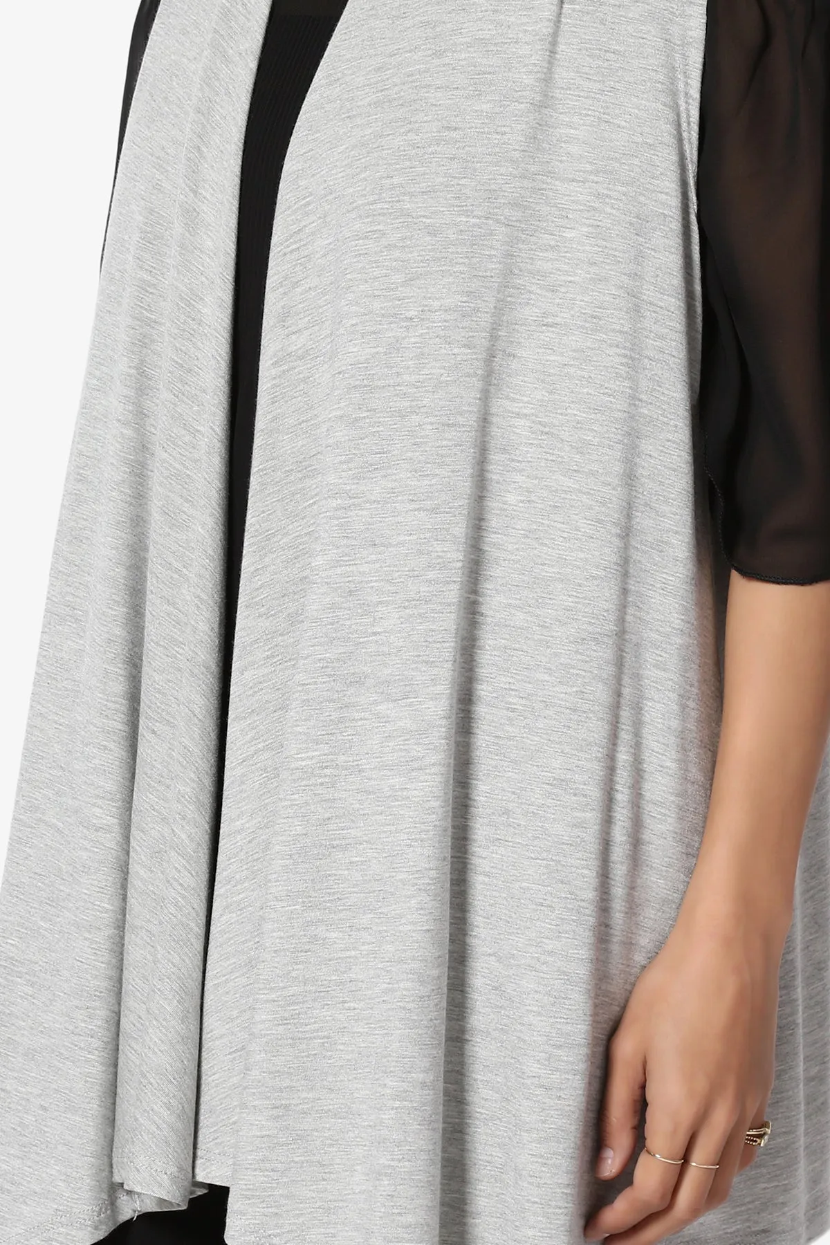 Danna Draped Jersey Vest PLUS