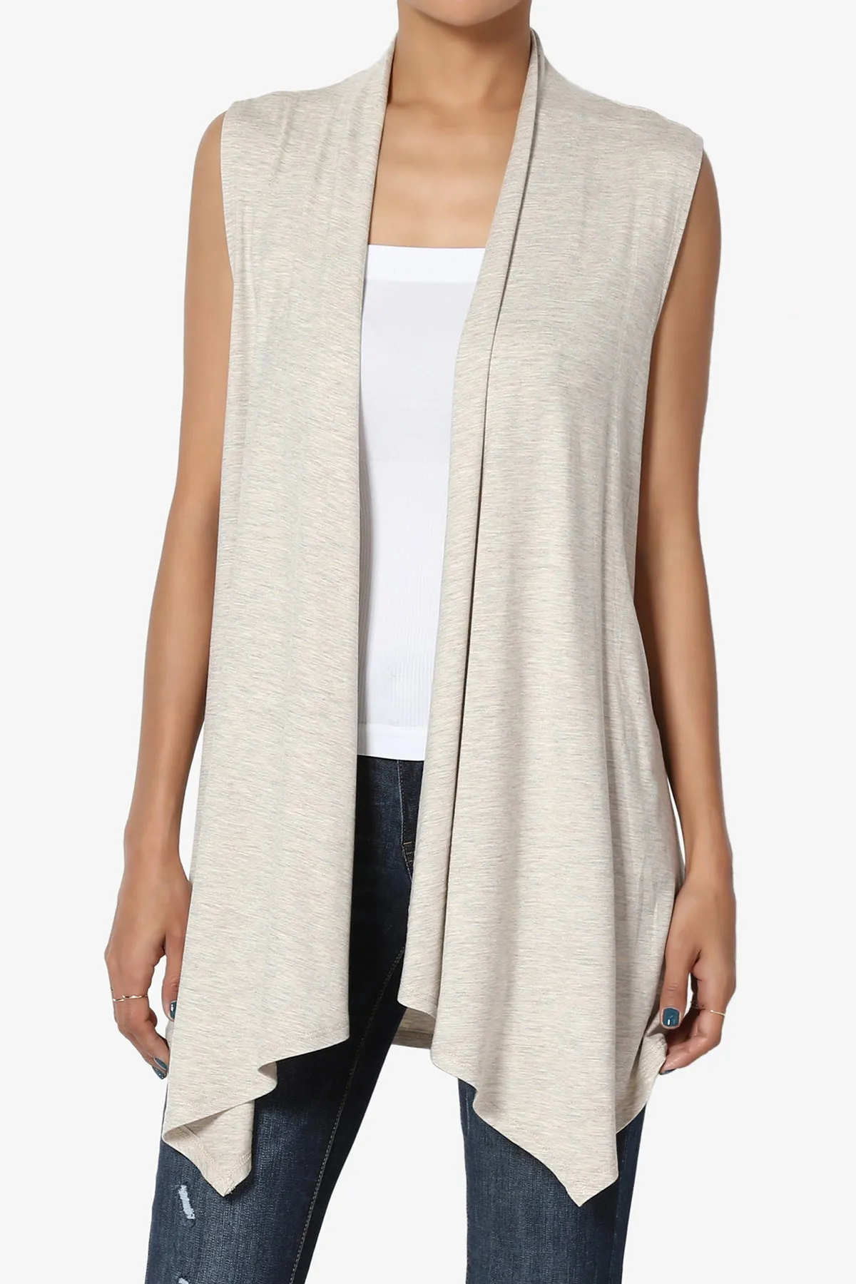 Danna Draped Jersey Vest PLUS