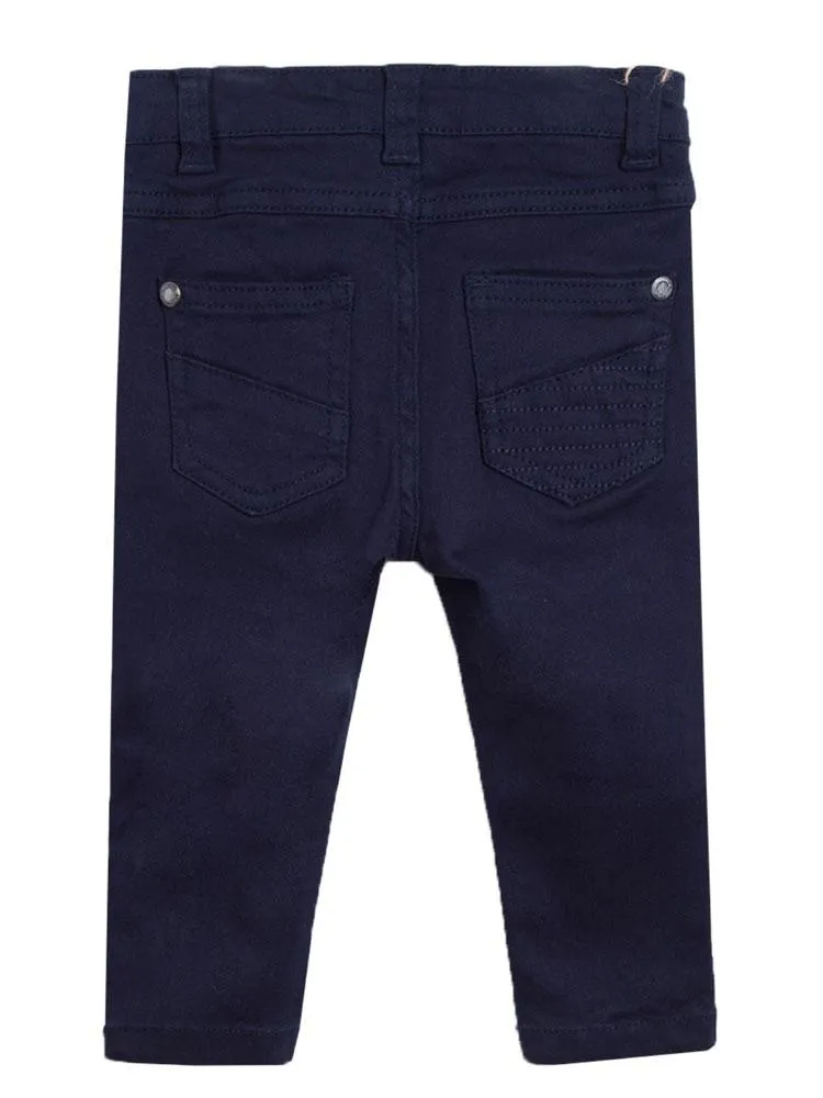 Dark Blue Slim Elasticated Baby Jeans