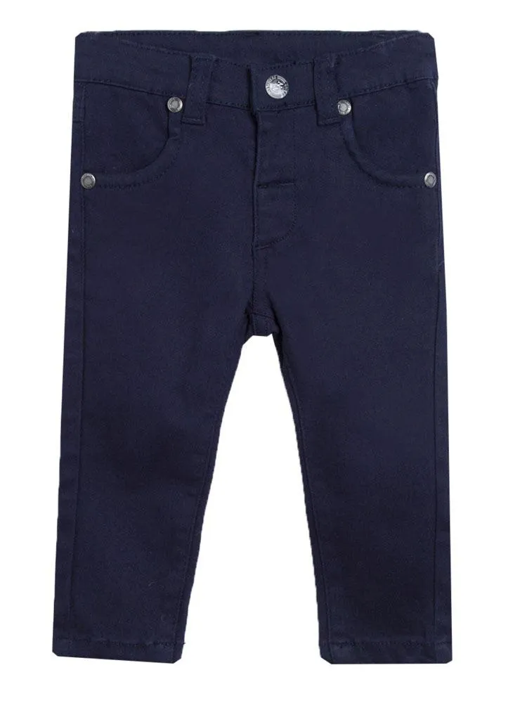 Dark Blue Slim Elasticated Baby Jeans