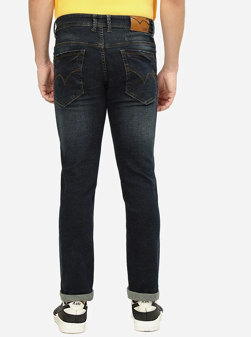 Dark Indigo Washed Slim Fit Jeans | JadeBlue