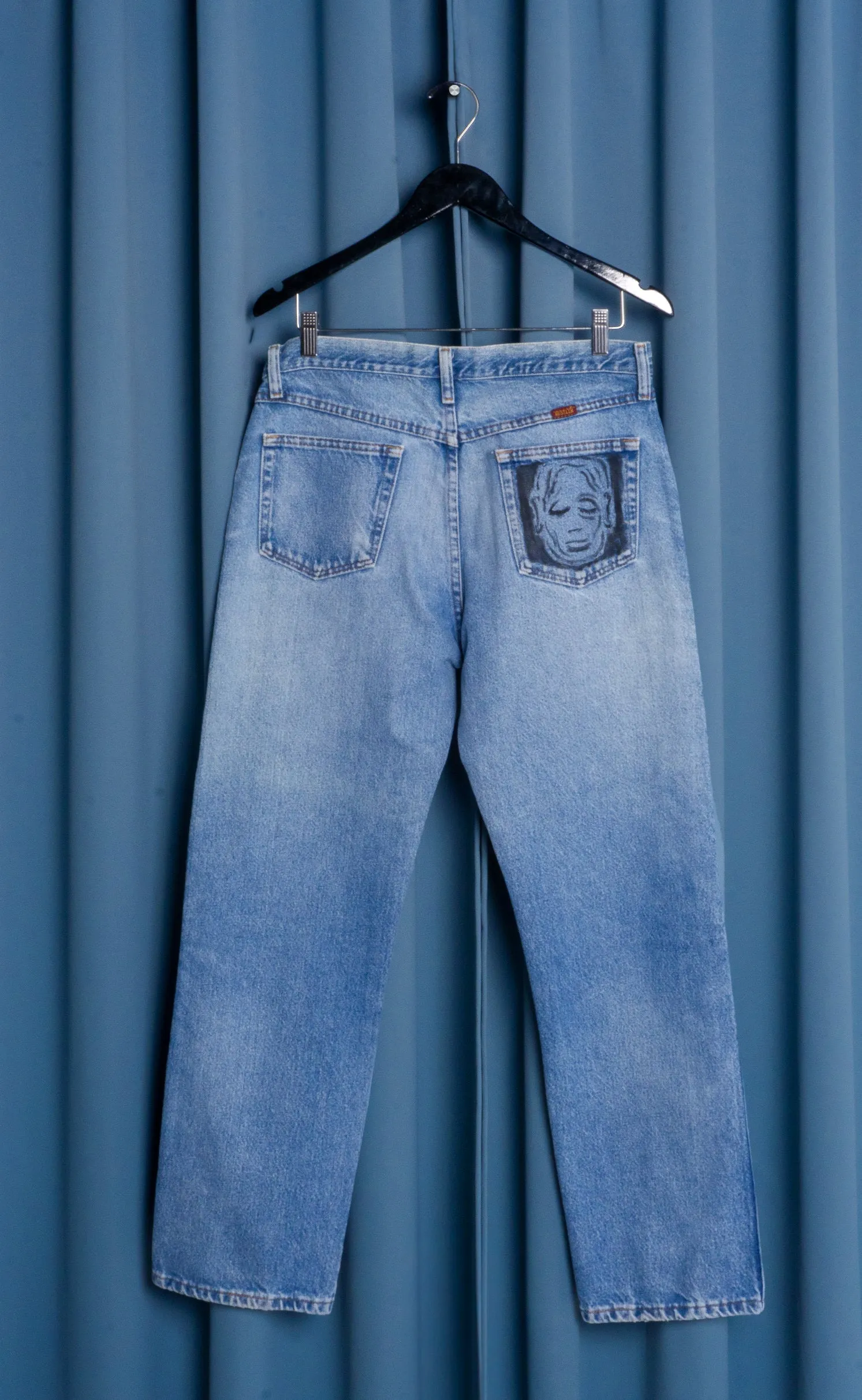 'Dearest Boy' Hand Painted Jeans - 31 Waist