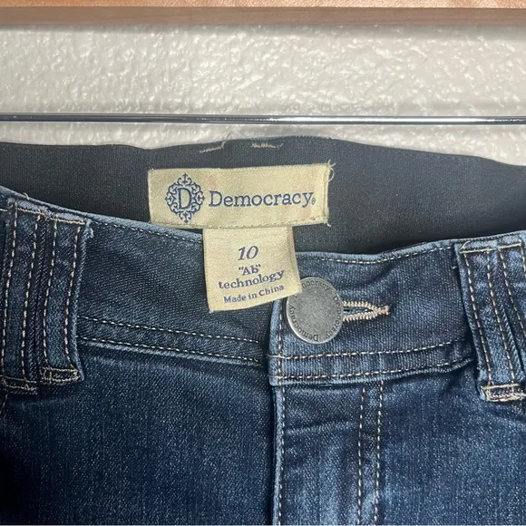 Democracy Ab Technology Women's Dark Blue Jeans Size 10 Waist Band