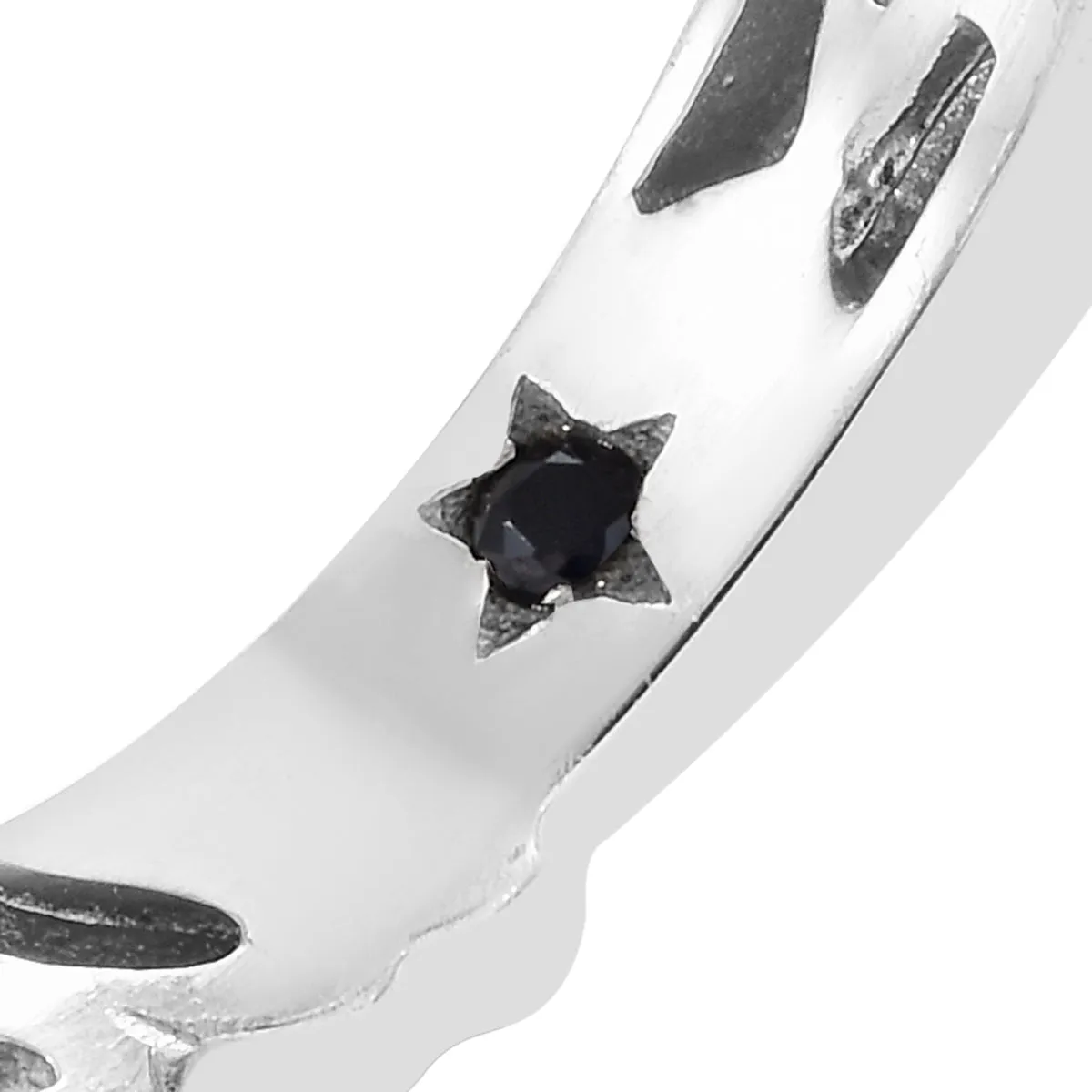 Designer *GP Platinum/Sterling Silver I Love you .52 cts DIAMOND Cluster Ring
