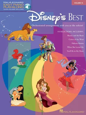 DISNEYS BEST EASY PIANO PLAYALONG V15 BK/OLA