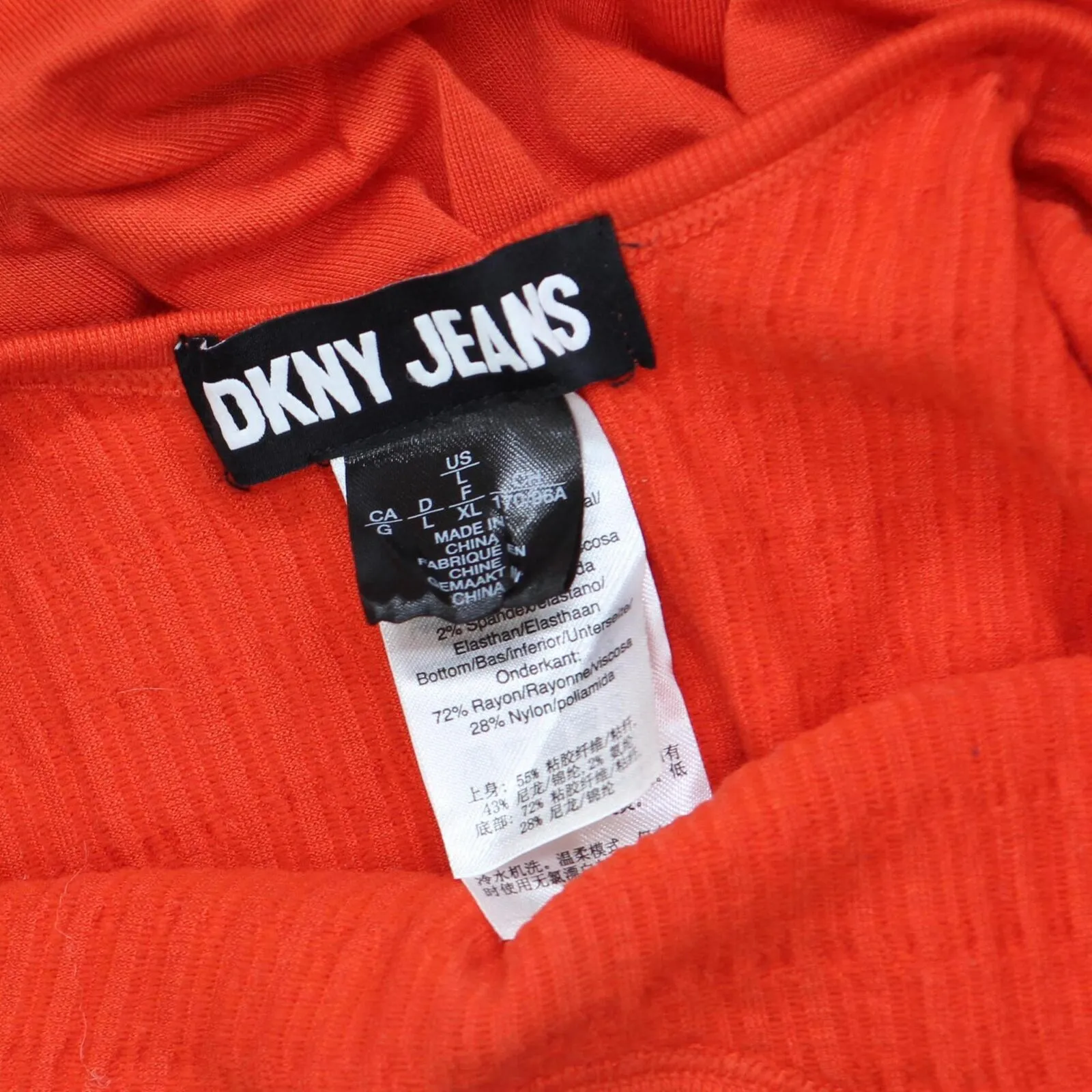 Dkny Jeans Womens Stitch-Yoke Maxi Dress E22HAB34 Red Alert L