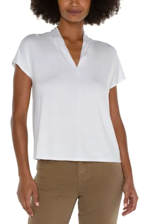 Dolman Sleeve Knit Top with Shawl Collar - SALE