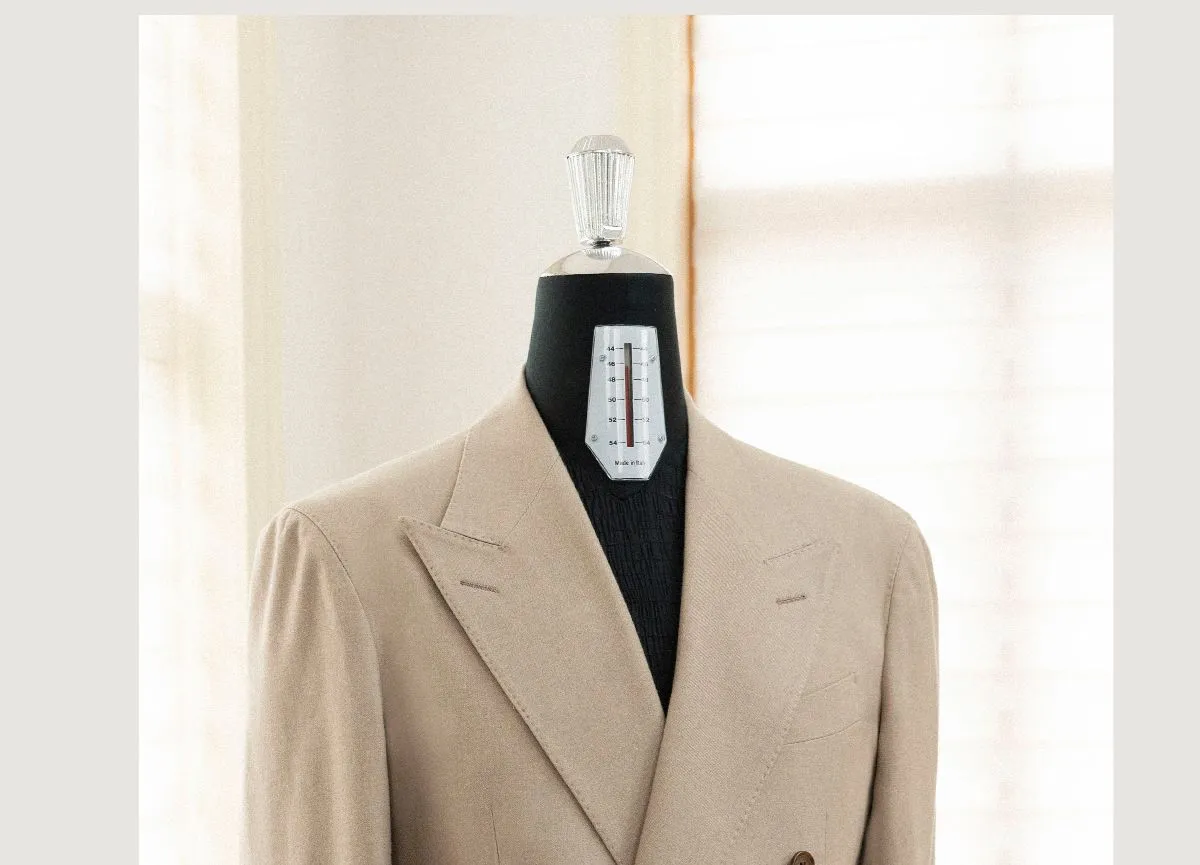 Double-Breasted Beige Suit