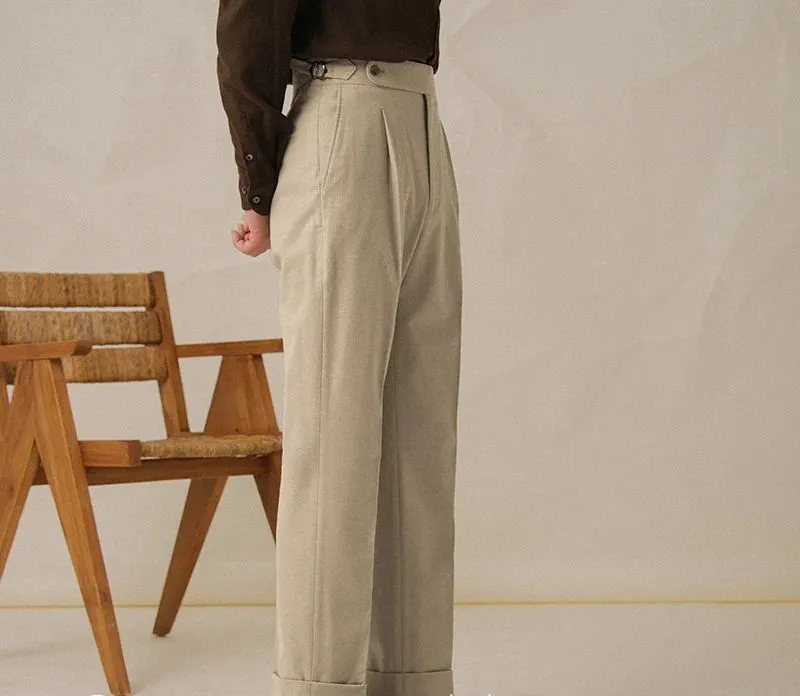 Double-Breasted Beige Suit