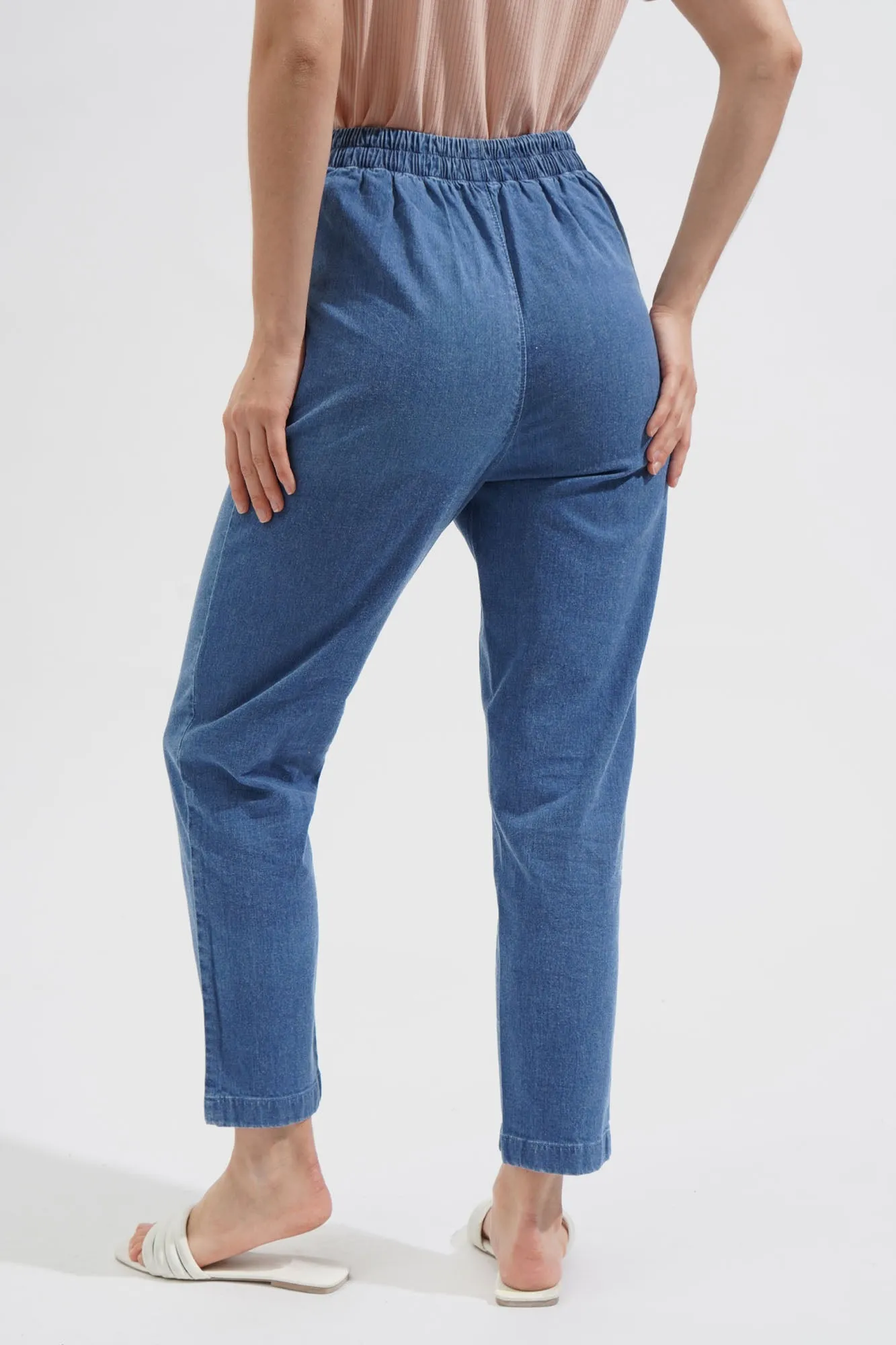 Drawstring Slim Jeans