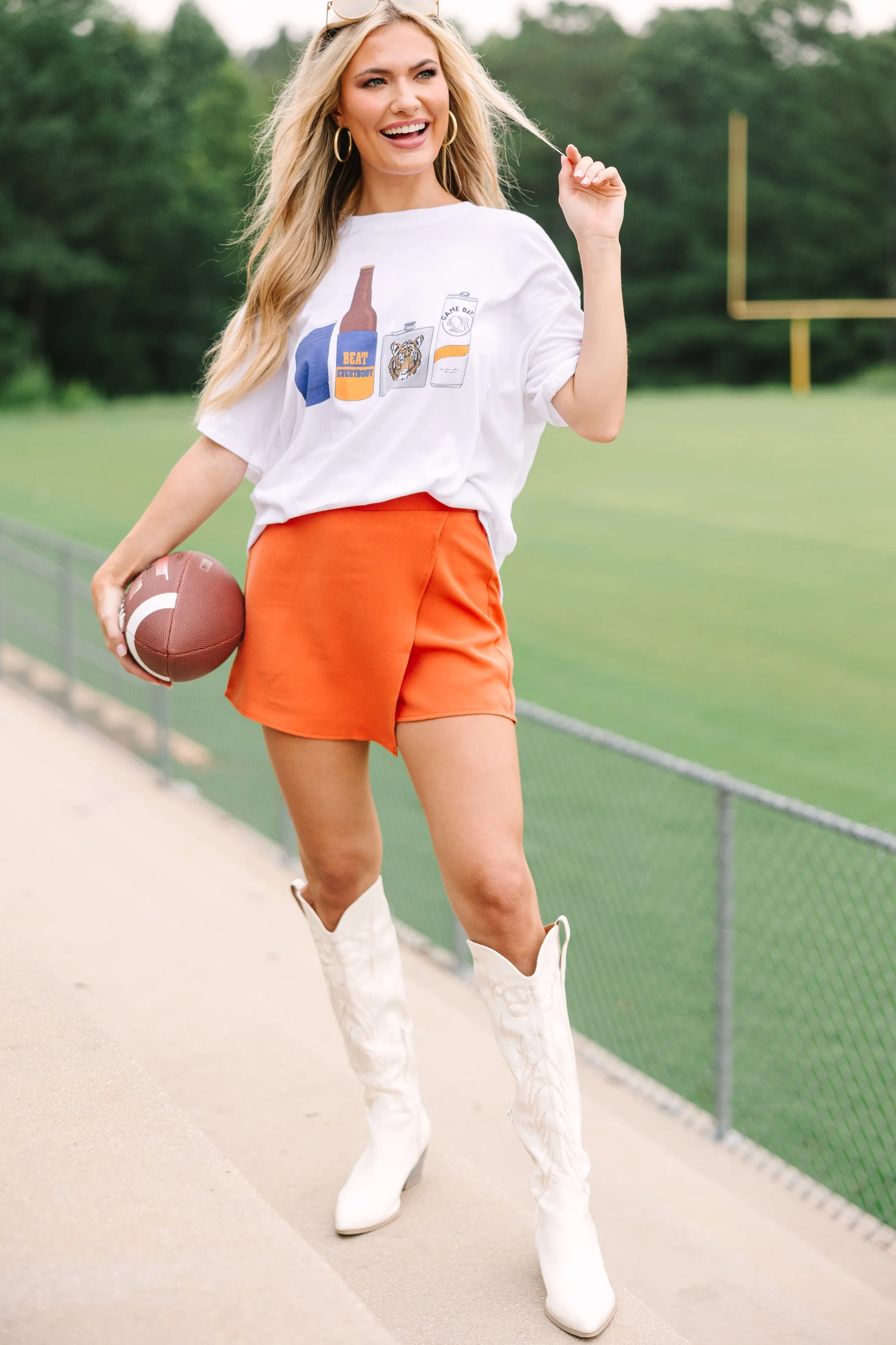 Drink Local Navy And Burnt Orange Gameday Graphic Tee