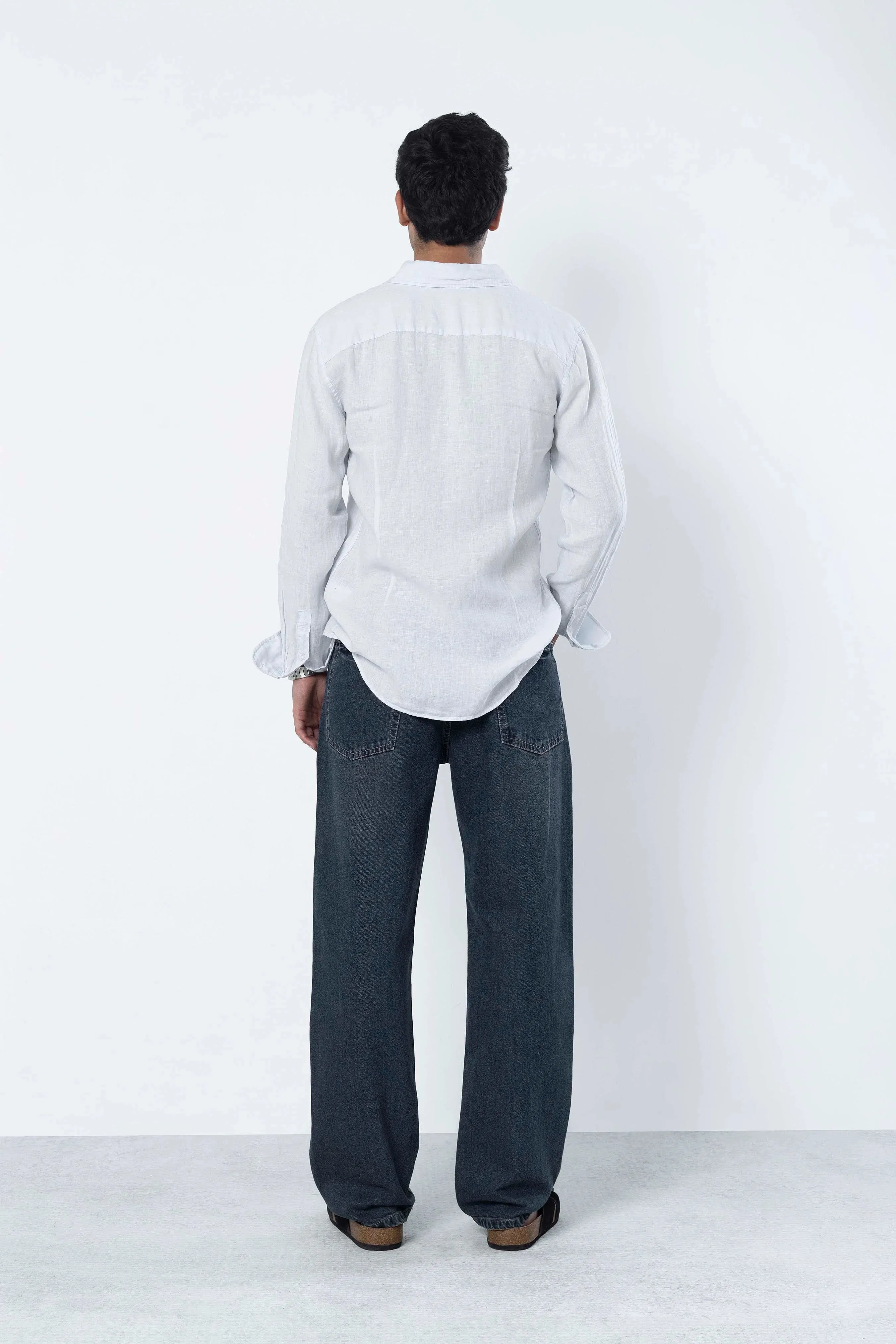 Dusk Blue Faded Straight Fit Jeans